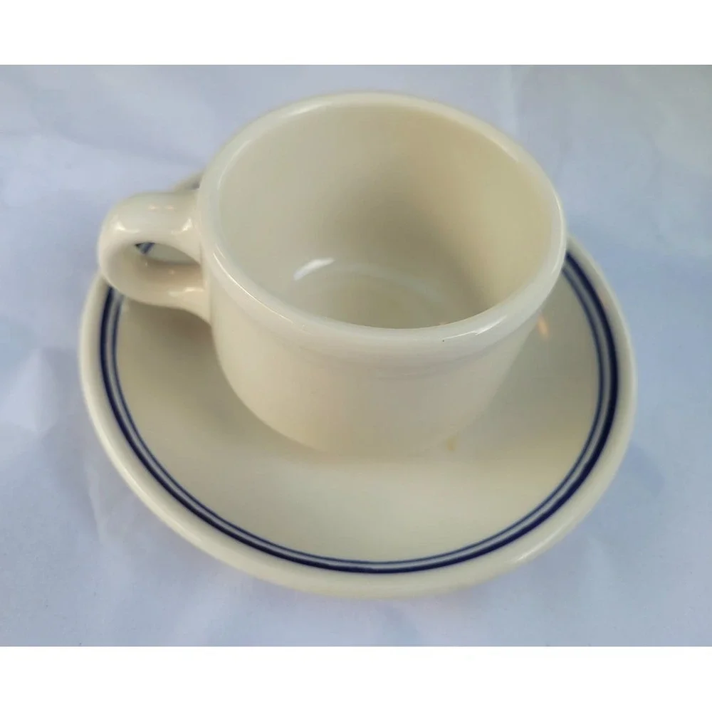Vintage Homer Laughlin Ceramic Cup & Saucer Mo's‎ Restaurant